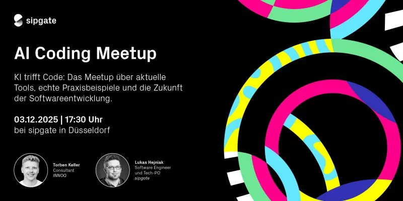 Abstraktes Titelbild zu AI Coding Meetup bei sipgate in Düsseldorf